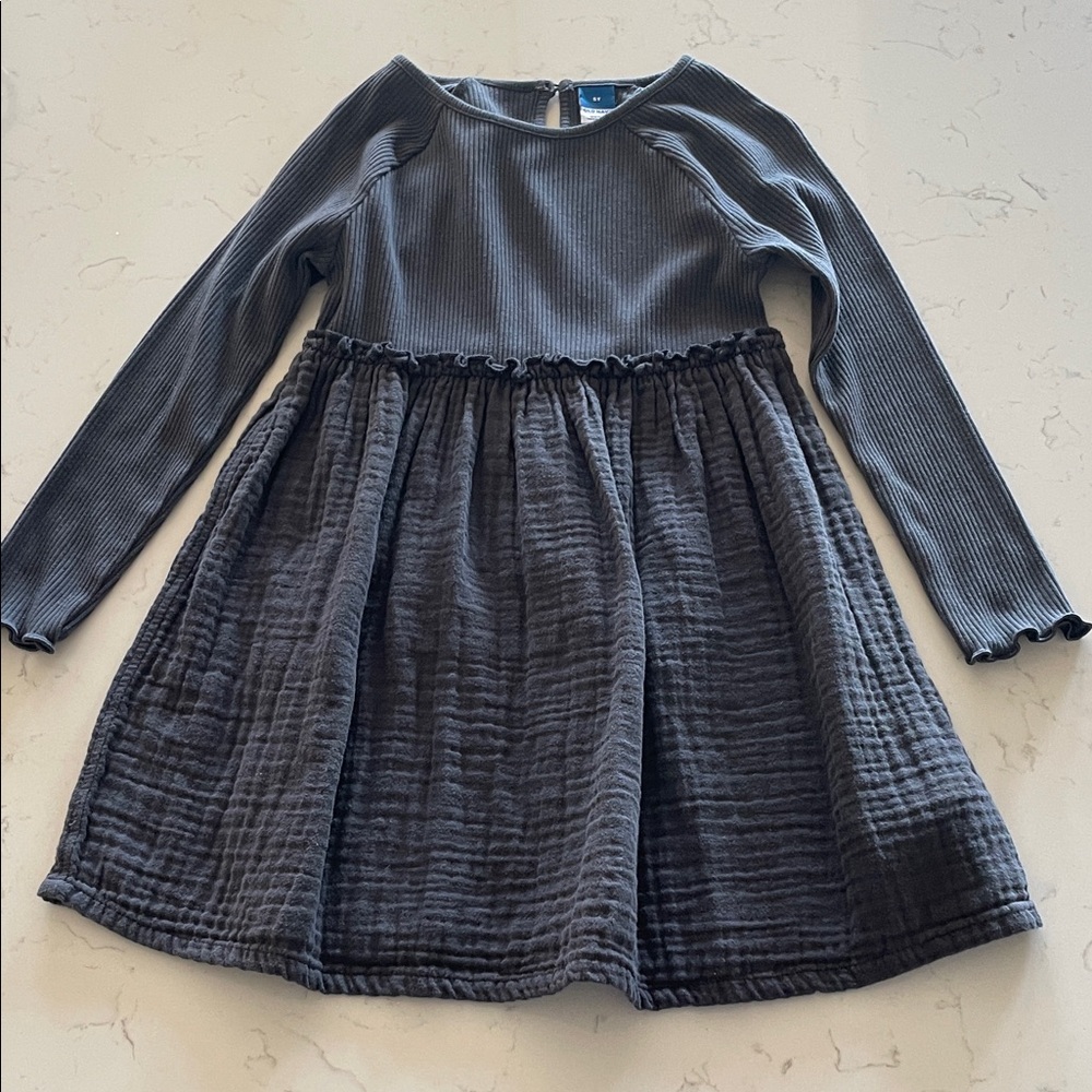 Girls charcoal gray dress - worn once for family photos!